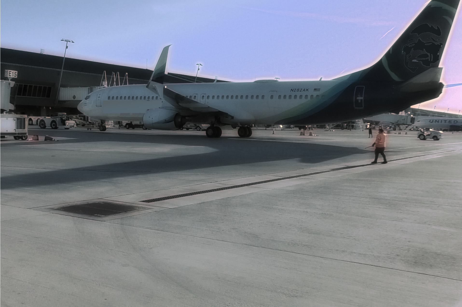 Aircraft at McCarran International Airport during Vetrofluid Testing and Demonstrations